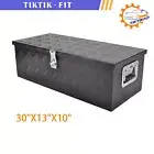 Aluminum 30"X13"X10" Trailer Pickup Truck Bed Tool Box Underbody Storage Black