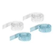4pcs 35" Miniature Garden Fence Mini Ornament Wood Picket Light Blue White