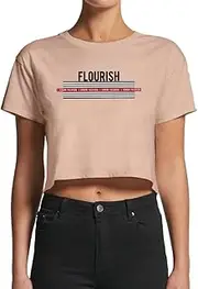[Smartprints] Women's Flourish Know Fashion Banner Crop Top -Image by Shutterstock
