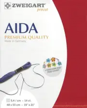 Precut Zweigart Stern-Aida 14 count Christmas Red 3706/954
