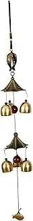 HOOTNEE 3pcs Copper Hanging Wind Bell Japanese Wind Bell Copper Wind Bell Ornament Balcony Hanging Pendant