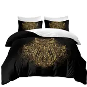 Golden Royal Owl Quilt Cover