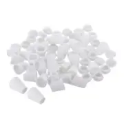 Bell End Stopper, 30 Pack Cord Rope Lock for Drawstring Bag, White