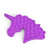 Unicorn Push Pop Bubble Fidget Toy Purple Stress Relief Sensory
