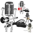 AU Steampunk Vintage Microphone Robot Desk Table Lamp Creative Cool for Art Deco