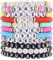 [Moosth] 11Pcs or 16Pcs Taylor Friendship Bracelet TS Clay Bead Bracelets Album Inspired Bracelet for Eras Music Gifts for Women