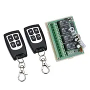Geekcreit?&reg; 12V 4CH Channel 433Mhz Wireless Remote Control Switch With 2 Transmitter