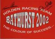 Tomas Mezera Jim Richards Signed Holden Bathurst 2002 Card Poster 42 x 29.5 cm
