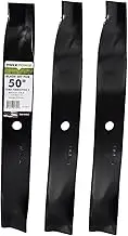 Maxpower 561381B 3 High Lift Blade Set for 50'' Cut Toro Time Cutter Z Mowers Replaces OEM no. 110-6837-03, 115-5059-03, Black