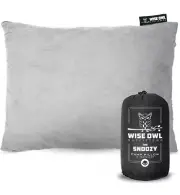 New Wise Owl Outfitters Camping, Backpacking Pillow, Small - Grey w/sticker