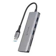 Bonelk Long-Life USB-A to 4 Port USB 3.0 Hub with SD / MicoSD Reader - Space Grey [ELK-80037-R]