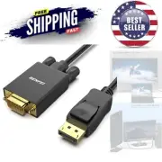 DisplayPort to VGA Cable 4.5M Male to Male Gold-Plated Adapter for Laptop PC