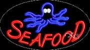 NEW "SEAFOOD" 30x17 OVAL LOGO REAL NEON SIGN w/CUSTOM OPTIONS 14371