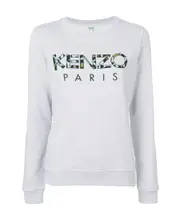 Gray logo pullover XS White
