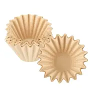 1-4 Cup Coffee Paper Filters, Pack of 50 Natural Brown Unbleached Disposable ...