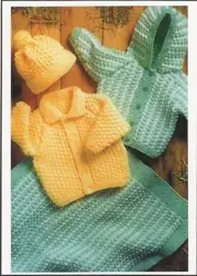 Jacket Cap Blanket Plymouth Yarn KNITTING PATTERN P204 Encore Chunky Baby Child