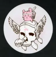Jeremy Fish Decal 6" STICKER Turtle Silly Pink Bunneez Skull SF Skateboard