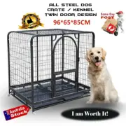 36" Dog Cage Pet Wire Crate Puppy Cat Foldable Metal Kennel Portable with Tray