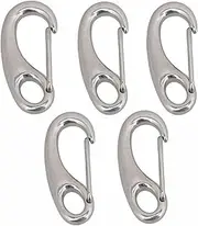 Carabiner Clips, Heavy Duty Hooks, 304 Stainless Steel Egg Shape Spring Snap Multifunctional Hiking Camping BeltQuick Release Hook 10Pcs/5Pcs/2Pcs