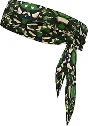 [Ghjkfbf] Green Army Digital Camouflage Print Sports Headband Sweat Wicking Sweatband for Men Women Running Cycling Yoga Fitness Workout