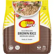 Sunrice Australian Brown Rice Medium Grain 2kg