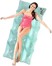 Pool Raft - Inflating Swimming Air Mattress | Floating Portable Sunbathing Pool Lounger for Beach Lake Water Play Party Travel Vacation