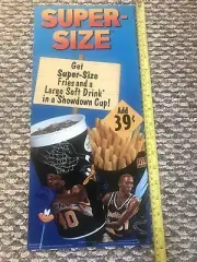 1995 McDonalds Shawn Kemp / Reggie Miller super size cup advertisement unused