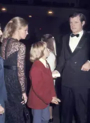 Joan Kennedy Ted Kennedy Jr and Ted Kennedy Sr 1971 Old Photo 1