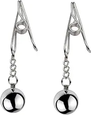 XIONGHAO 1 Pair of Stainless Steel Nipple Clamps with Weighted Balls, Sexy Nipple Clamps Set Clamps Nipple Stretcher Clitoris Labia Breast Clip SM Bondage Erotic Sex Toys for Women