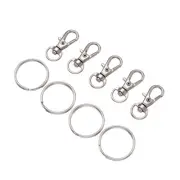 1 Bag Alloy Swivel Lobster Claw Clasps Swivel Snap Hook and Iron Split Key Rings