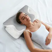 Dreamz Memory Foam Pillow Pillowcase Contour Cervical Neck Shoulder Pain Relief