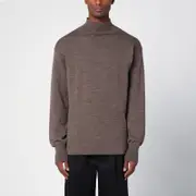 [Maison Margiela] Brown wool turtleneck sweater L Brown