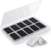 20 Pcs Silver Bar Case 1oz Clear Acrylic Storage Container Silver Bar Box
