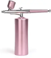 KADS Cordless Air Brush Nail Spray Machine for Nail Art Makeup and DIY Crafts, Type-C Charging Adjustable in Three Levels 2 Color to Choose with 10/20/40ML Container Box (Cherry Pink)