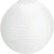 2 Pcs 30" White Round Paper Lanterns - Asian Style, Unfinished, Lightweight, Hanging Lanterns for Home, Party, Wedding Decoration