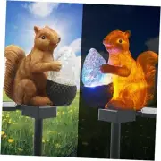 Upgraded Solar Garden Lights Outdoor Decor, Solar Solar Squirrel Lights