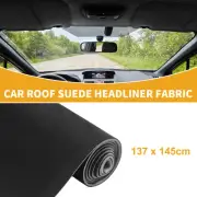 150G Suede Headliner Fabric 54"x57" Foam Back for Car Interior Roof Repair Black