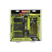 56 PIECE RYOBI IMPACT DRILL DRIVER BIT Kit Set Combo Titanium Screw + Tough Case