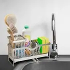 Non-slip Caddy Minimalist Sink Storage Rack Stainless Steel Quick