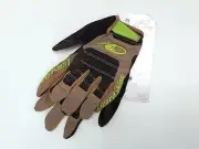 Lizard Skins Monitor AM Full Finger Bike MTB Cycling Gloves Brown Green Small