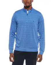 TailorByrd Yarn Dye Stripe Performance Quarter Zip