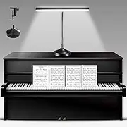 NovoLido LED Piano Desk Lamp, 2-in-1 Bright Flexible Tall Table Lamp with Base & Clamp Interchangeable, 10W Architect Desk Lights for Home Office, 1000lm, 3 Color Modes, 30 Brightness Levels, Black