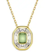 Swarovski Chroma Octagon Crystal Pendant Necklace, 14.875-17.75