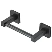 Toilet Paper Holder Black Matte Bathroom Roll Double Post Pivoting Modern Tissue