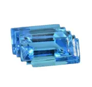 Natural Blue Topaz Emerald Fantasy Cut 15.80ct 18 x 11 mm