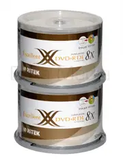 100 x RITEK 8.5GB DVD+R DL Dual layer 8X - Full Hub Printable DVD Discs