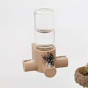Daerky Jumping Spider Water Dispenser, Magnetic Hanging Feeder,Suitable for Jumping Spiders,Tarantulas, Praying Mantises,Arboreal Animals, and Other Small Animal Enclosure Accessories,5ML (Wooden)