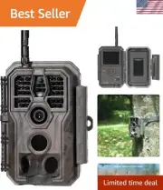 E8P Trail Camera WiFi Bluetooth, Game Cameras with 8000mAh Rechargeable Batte...