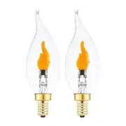 Flickering Flame Light Bulbs Candelabra Base E12 Flame Bulb, LED Flickering