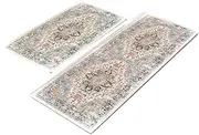 TOMVAES 2 Pieces Boho Kitchen Rugs, Non-Slip Runner, Machine Wash Mats, Durable & Easy to Clean, Ideal for Home Decor & Entryway